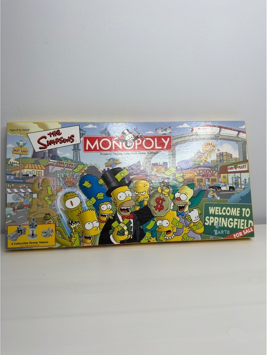 Other - The Simpsons Monopoly Board Game 2001 Complete Pewter Tokens Parker Brothers